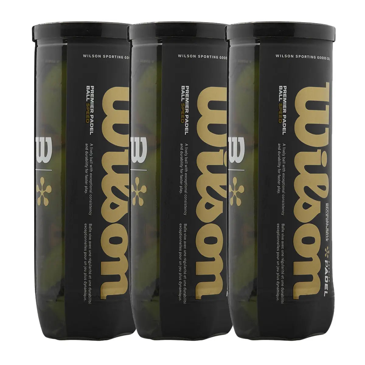 Tripack Wilson Premier Padel Speed – 9 Bolas de Alto Rendimiento
