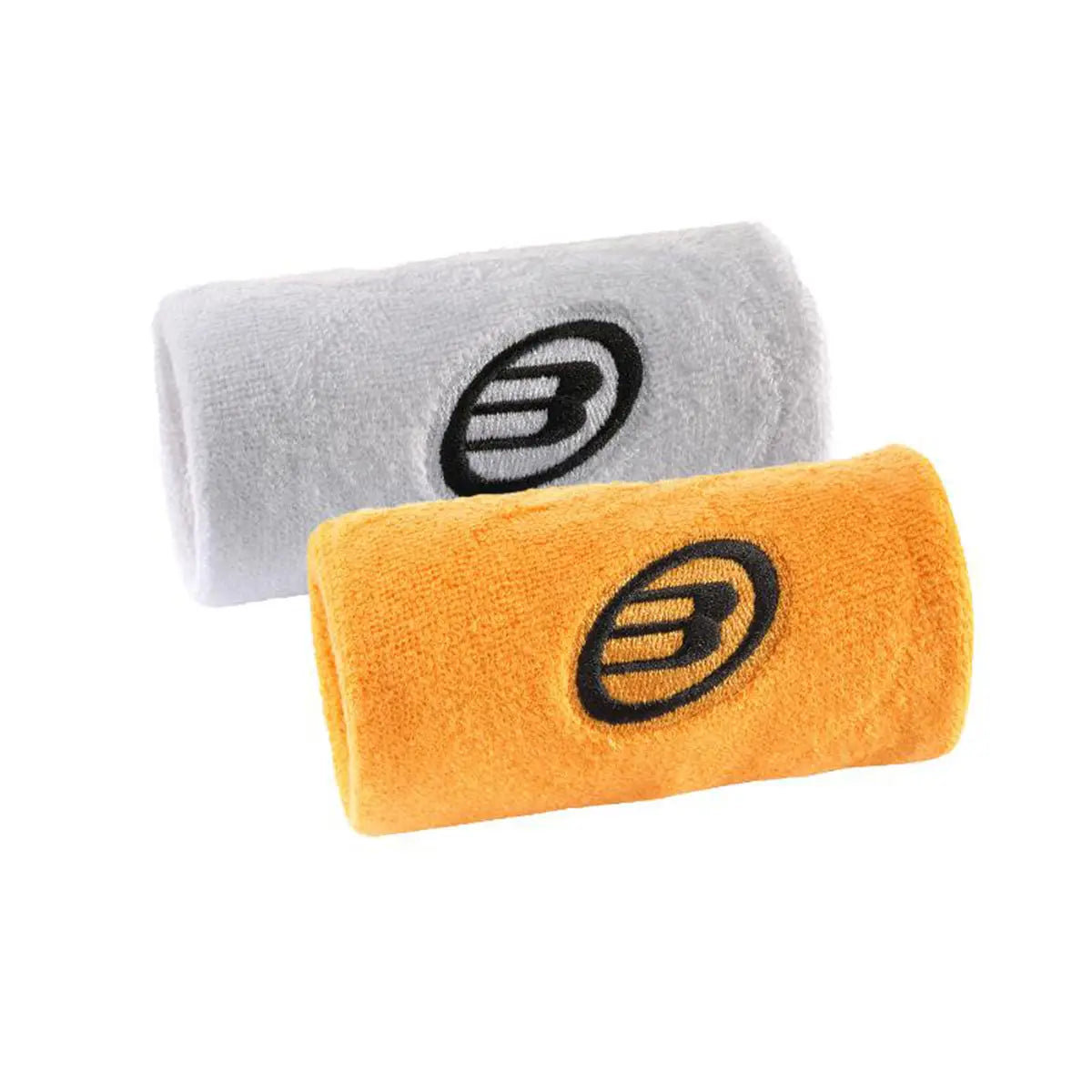 PAR MUÑEQUERAS BULLPADEL BLANCO/MANDARINA BPMU262
